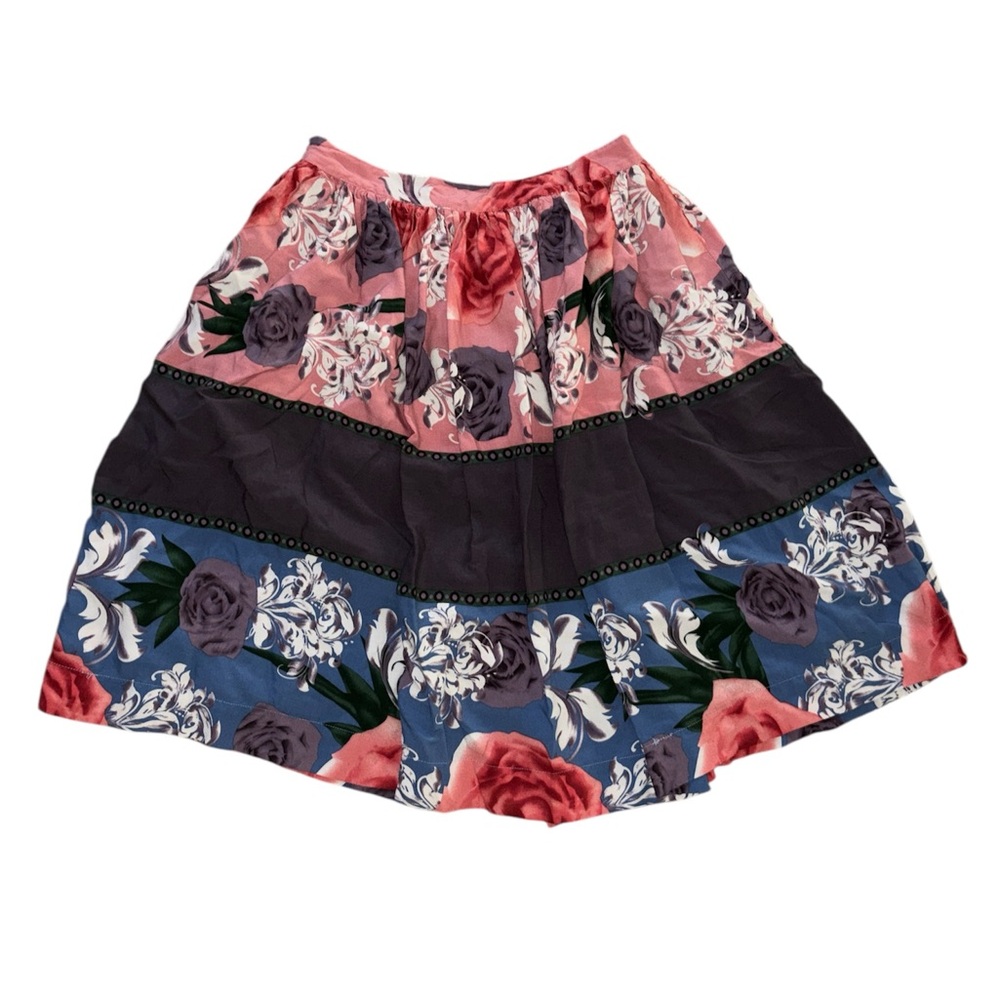 Anthropologie Comme Toi Lined Floral Skirt Size Small - Picture 2 of 6